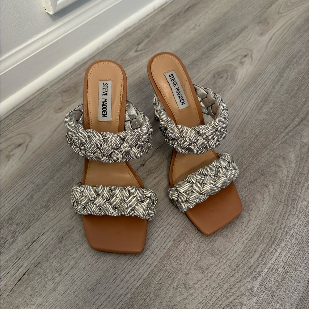 Steve Madden Women's Braided Sandals - Black and Tan